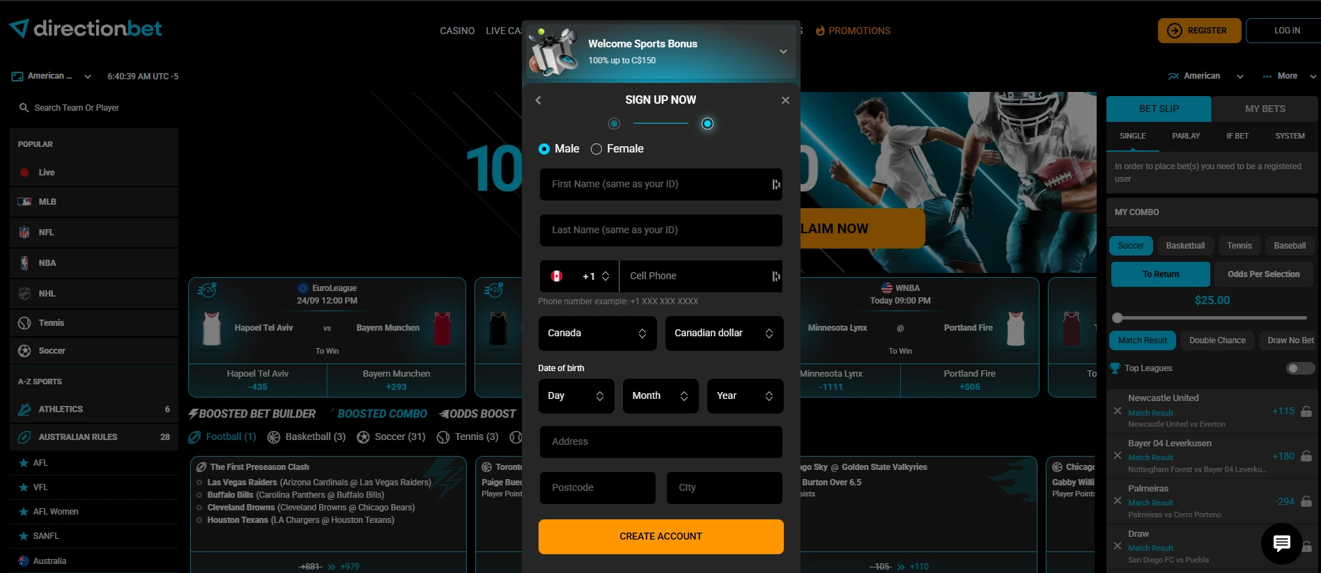 Directionbet sportovní sázení
